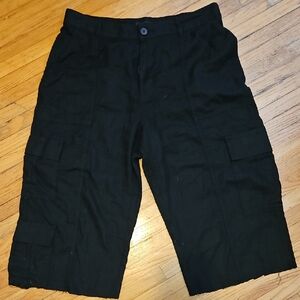 Black Cargo Cutoffs